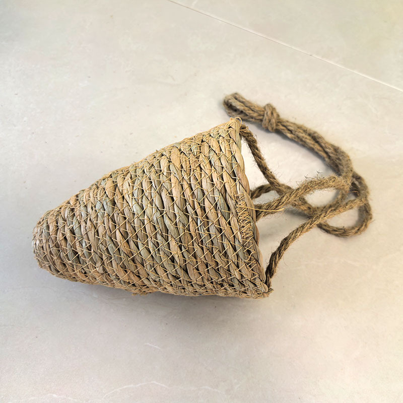 tejido de paja colgando cónico cestas de grasa verde tejido a mano cestas de plantación verde cestas colgantes balcón cestas colgantes decorativas