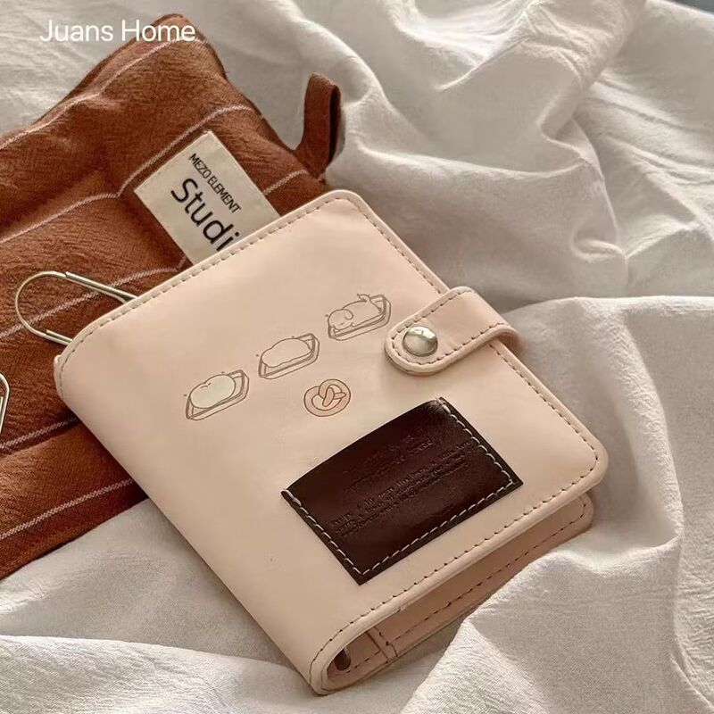 Soft leather thickened autumn and winter m5 loose-leaf book leather ins toast puppy hand account portable notebook notebook