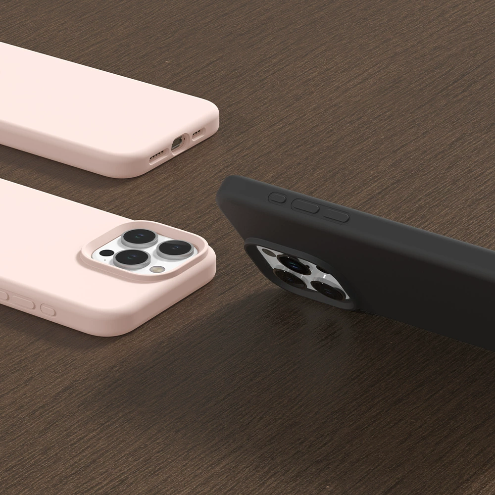 Phone case (Apple) iPhone 15 Pro, liquid silicone full-cover, PC frame with microfiber lining