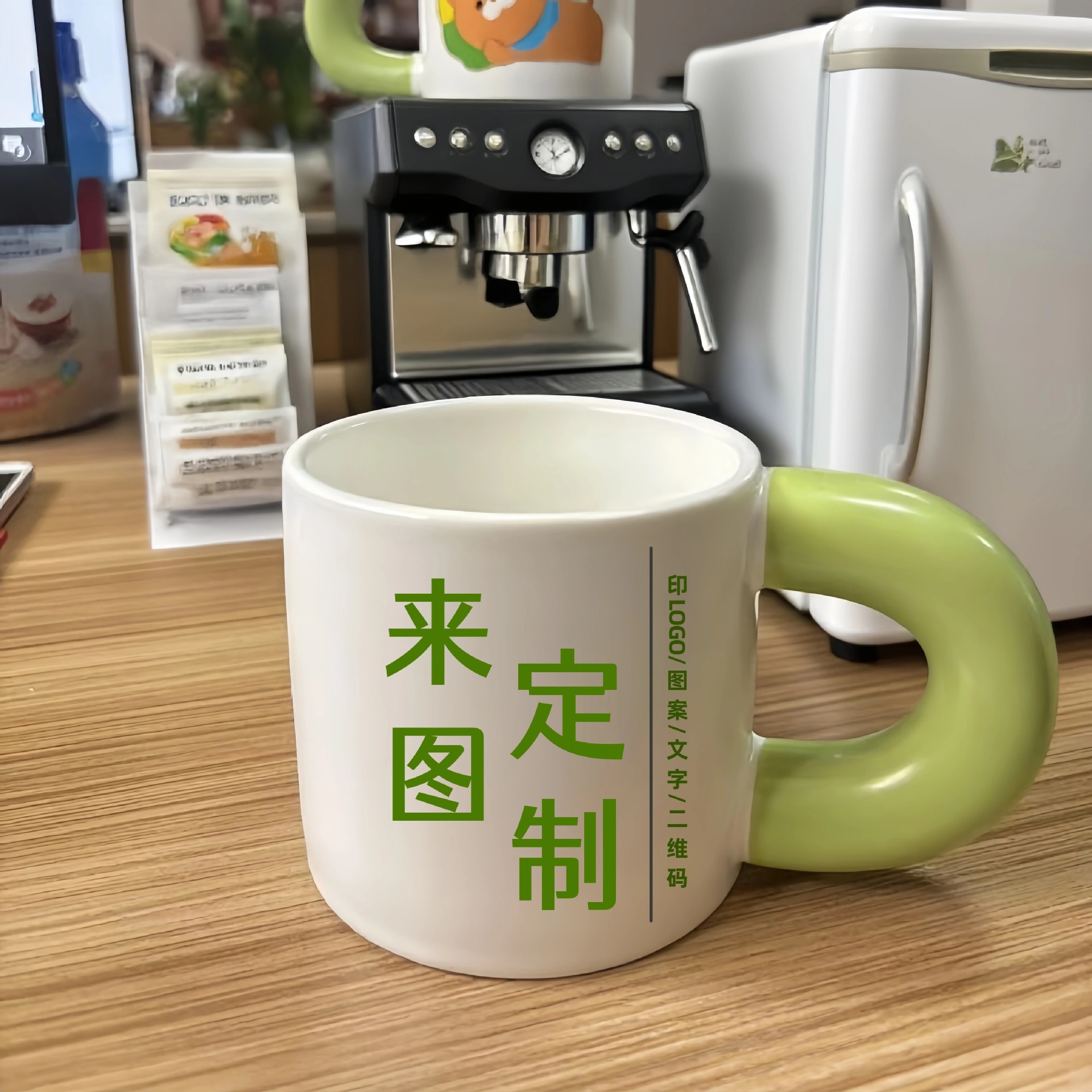 Customizable Fat Cup with Big Ears, DIY Logo and Text Printing, Water Cup, Hotel Promotional Gift, Export