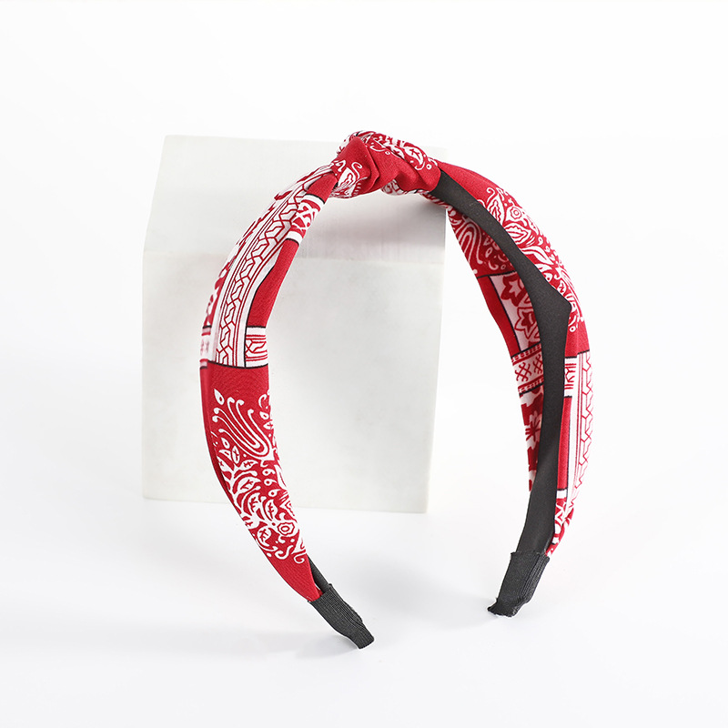 2022 Nuovo stile artistico ed etnico Nodo Netto Pressione a infrarossi Sport per capelli Bordo largo Testa di fiore frammentato Cerchio per le donne_voghion.com