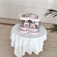 心形禮盒抱抱桶花束禮品包裝水晶之戀六一兒童節禮物零食盒空盒