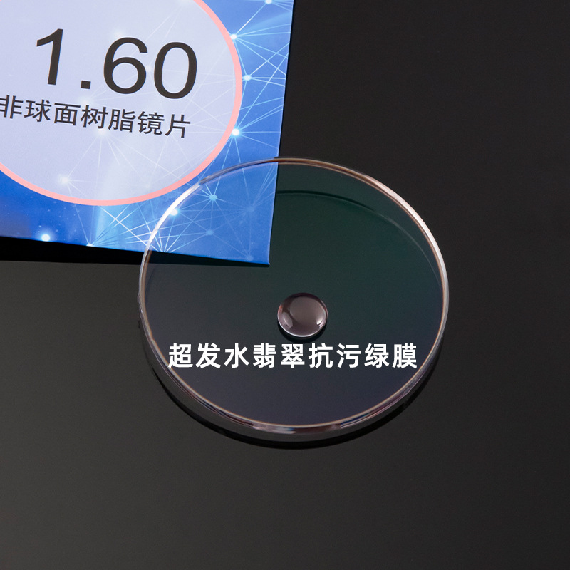 1.61 Aspheric anti-blue light resin lens wholesale ultra-light myopia lens color package daily anti-radiation film