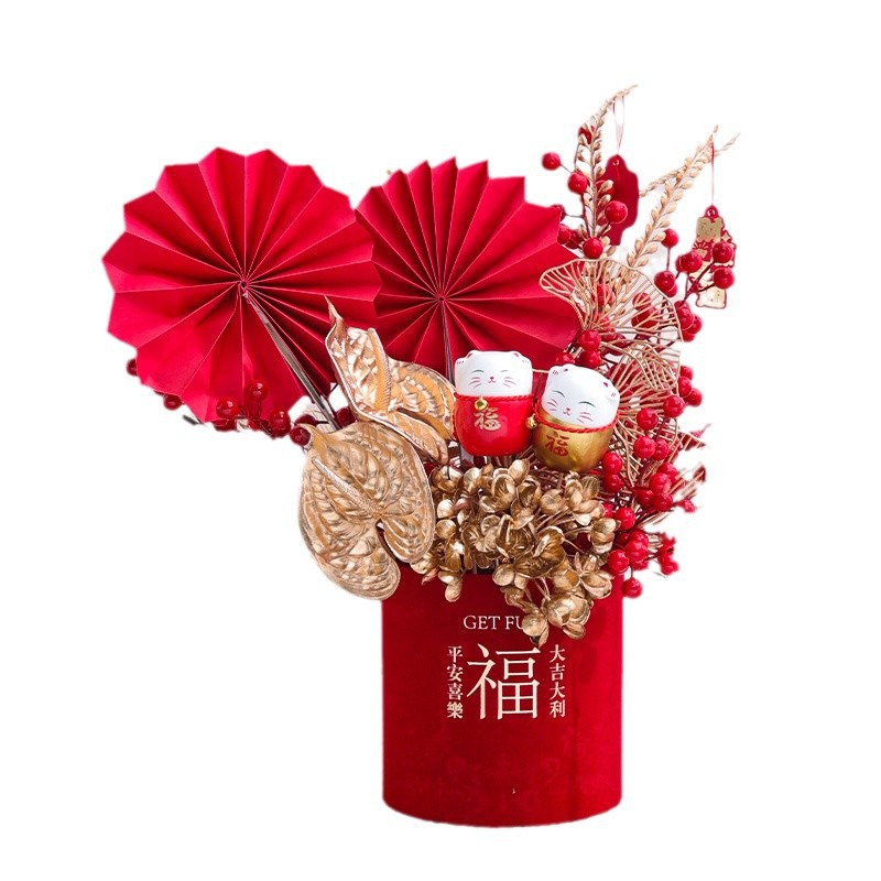 2026 Año del Caballo decoración de barril de Año Nuevo decoración de Año Nuevo decoración colgante de árbol rico