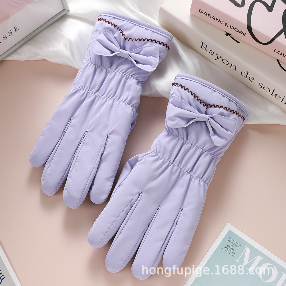 Guantes cálidos para mujeres conducir al aire libre guantes de conducción de pantalla táctil de piel de veludo grueso a prueba de viento invierno