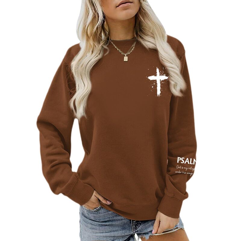 Women Sweatshirtss Psalm Hoodies Religious Belief Blouse Inspirational Pullover Tops Women Sweatshirtss Psalm Hoodies Religious Belief Blouse Inspirational Pullover Tops
