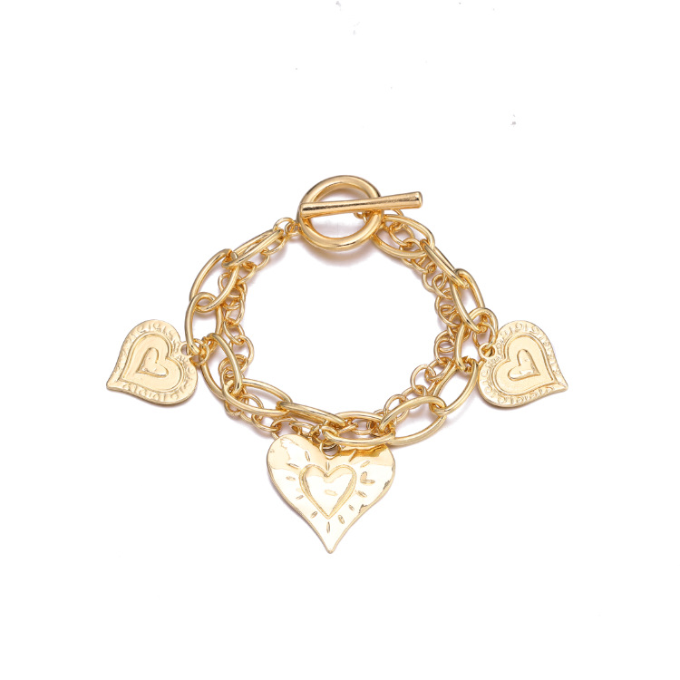 Simple Love Double-layer Chain Bracelet display picture 2