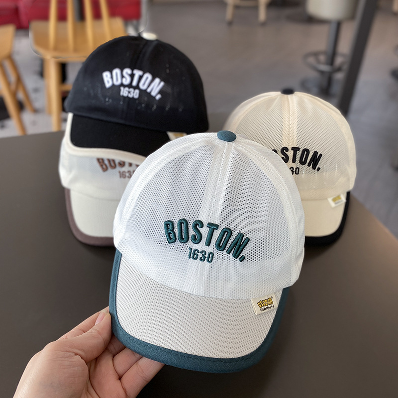 Sombrero de bebé verano malla fina transpirable niño lengua de pato japonesa gorra de béisbol verano viajes para niños sombreado verano