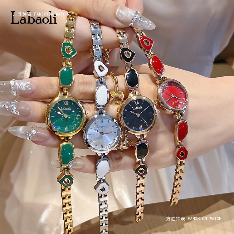 Labaoli高颜值中国风手链女表跨境爆款女士防水石英腕表方胜钟表