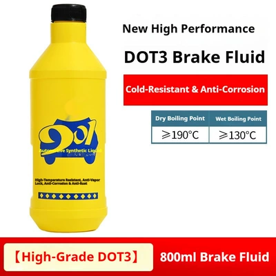 Brake fluid vehicle brake fluid, DOT4 disc - yellow-bottle-standard-dot3-brake-fluid-800ml