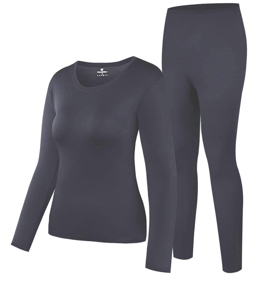 Conjunto térmico de invierno para motociclismo y esquí, leggings térmicos ajustados, camisetas térmicas unisex de cuello redondo para invierno. image 13