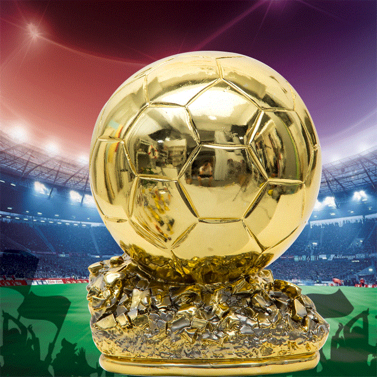 Choice Globo de Oro Trofeo de fútbol trofeo de jugador C Ronaldo Messi decoración de bar de fútbol conmemorativo