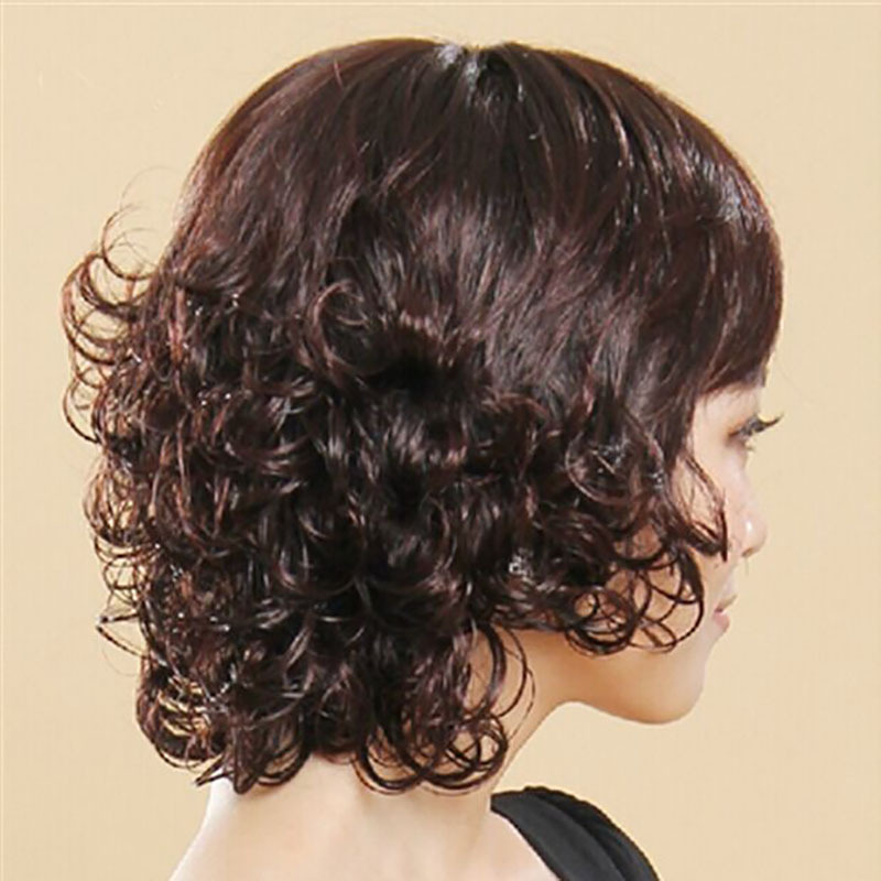 Middle-Aged and Elderly Mothers' Wigs, Women's Short Hair, Real Hair Wigs, Middle-Aged Short Hair, Factory Direct Supply, Dropshipping
