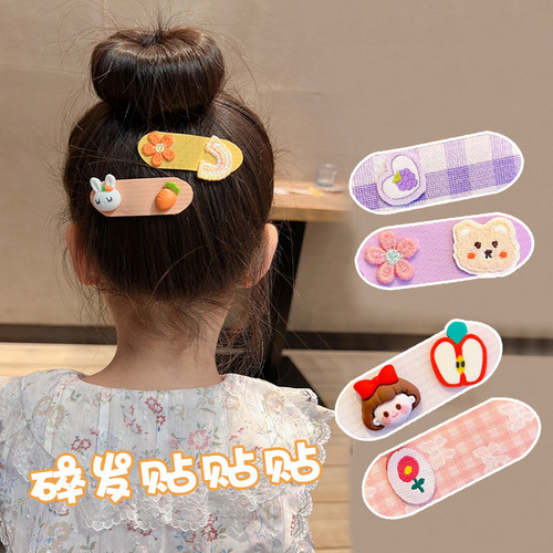 Summer children's bangs, broken hair, baby's Velcro artifact headband, girl's back head post, baby headband hair accessory