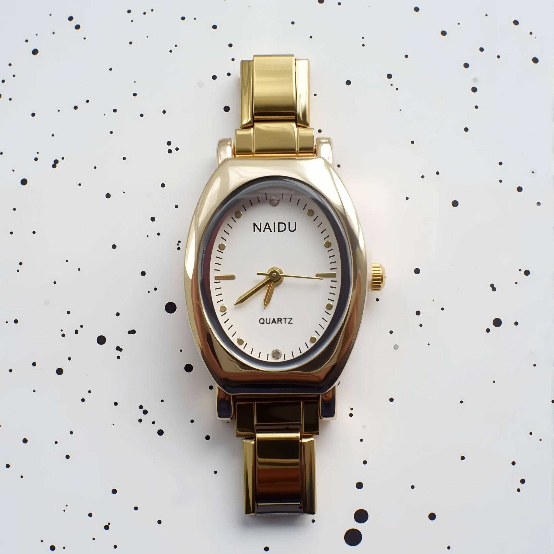Quartz Movement Casual Classic Style Solid Color Buckle Quartz Watch