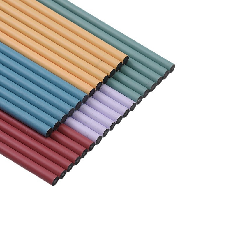 Pintura de color barra redonda ángulo barra lápiz estudiante papelería suministros lápiz HB venta directa de fábrica lápiz con cabeza de goma