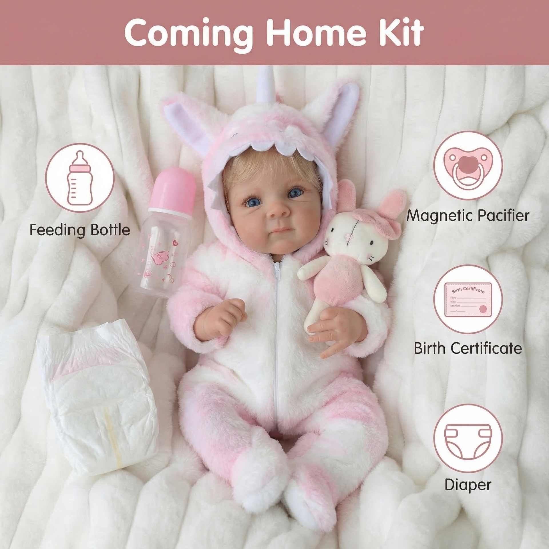 18 pulgadas de polvo de peluche unicornio bettie muñeca de simulación transfronteriza suministro de productos de comercio electrónico para enviar regalos de vacaciones para niños