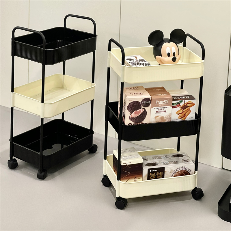 Creamwind snack carrito estante de almacenamiento piso de baño móvil caja de almacenamiento de inodoro estante de cosméticos multicapa