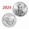 Silver coin, currency, medal, commemorative coins, USA, gold and silver