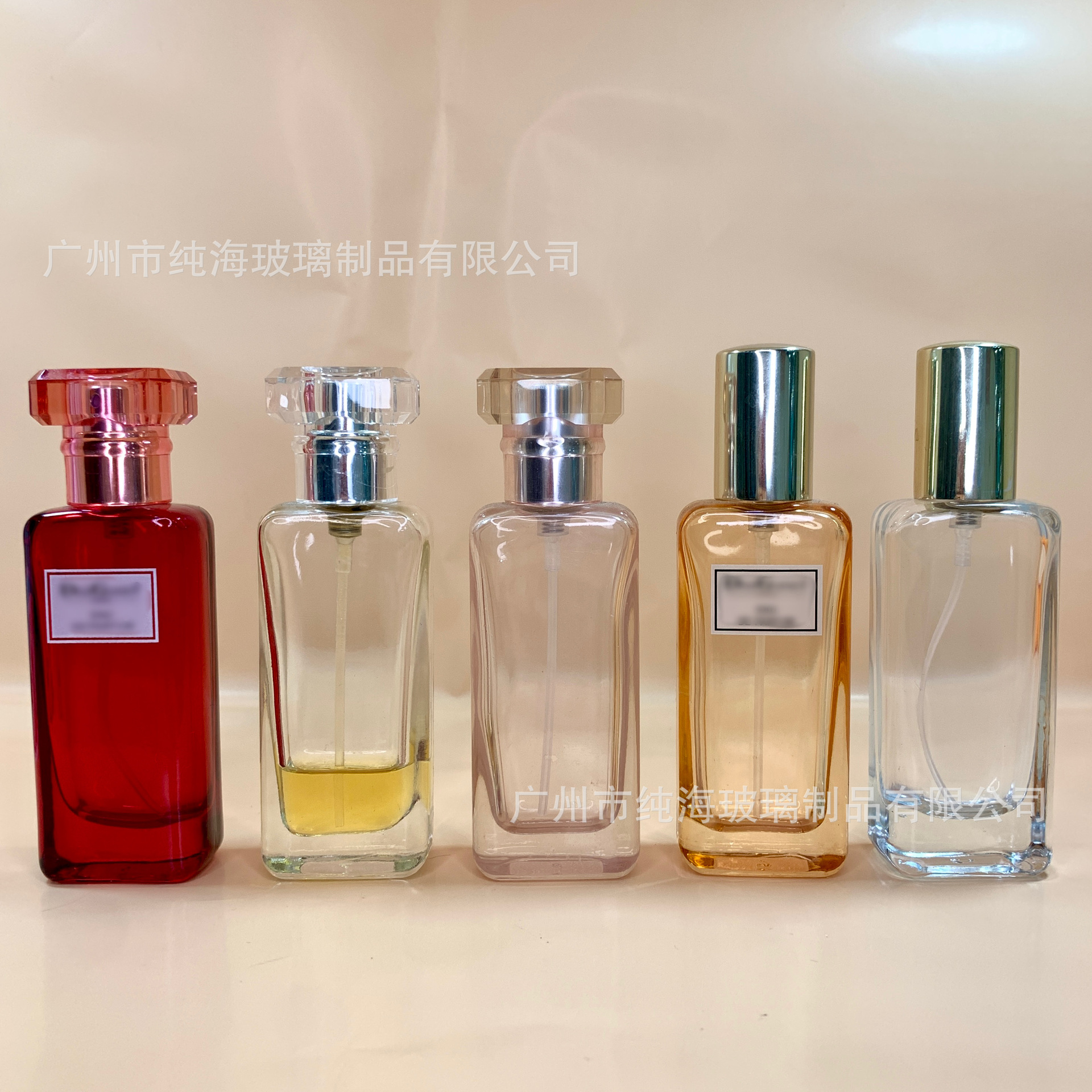 现货 香水裸瓶20ml 香水分装瓶 玻璃喷雾瓶 长方形香水瓶 卡口瓶