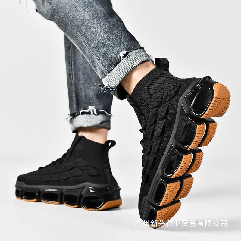 Men's Shoes 2025 New Spring and Summer Mesh Running Shoes Breathable Anti-Odor Casual Sock Shoes Men's Sports Shoes High-Top Men's Shoes 2025 New Spring and Summer Mesh Running Shoes Breathable Anti-Odor Casual Sock Shoes Men's Sports Shoes High-Top
