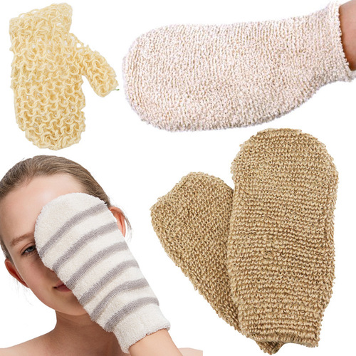 Manufacturer wholesale sisal jute bath towel gloves ramie bath towel bath towel double-sided square towel bath gloves