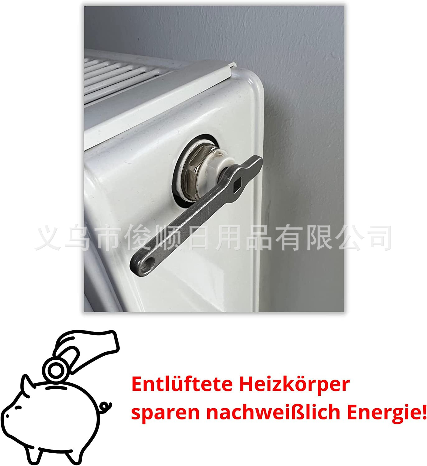 Manija de ventilación del radiador de acero inoxidable Manija de salida de aire del radiador llave cuadrada