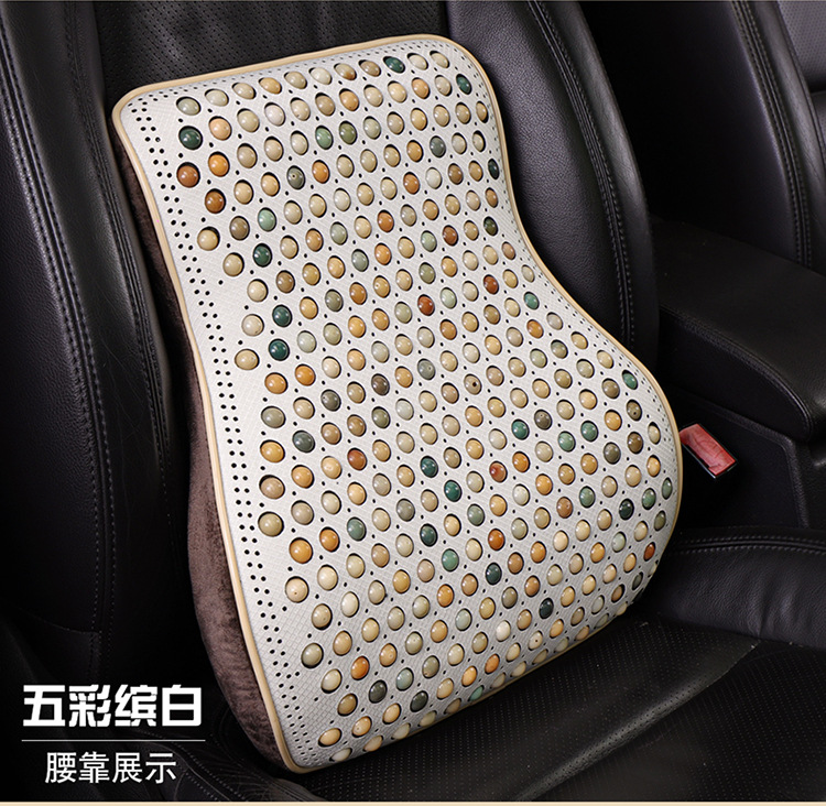 High-end hand-crocheted Bodhi car seat cushion, summer-specific cooling pad, universal for all car sizes, breathable bead lumbar support seat cushion