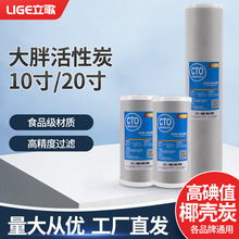 立歌10寸大胖压缩活性炭滤芯中央前置过滤器大胖滤瓶20寸大胖 CTO