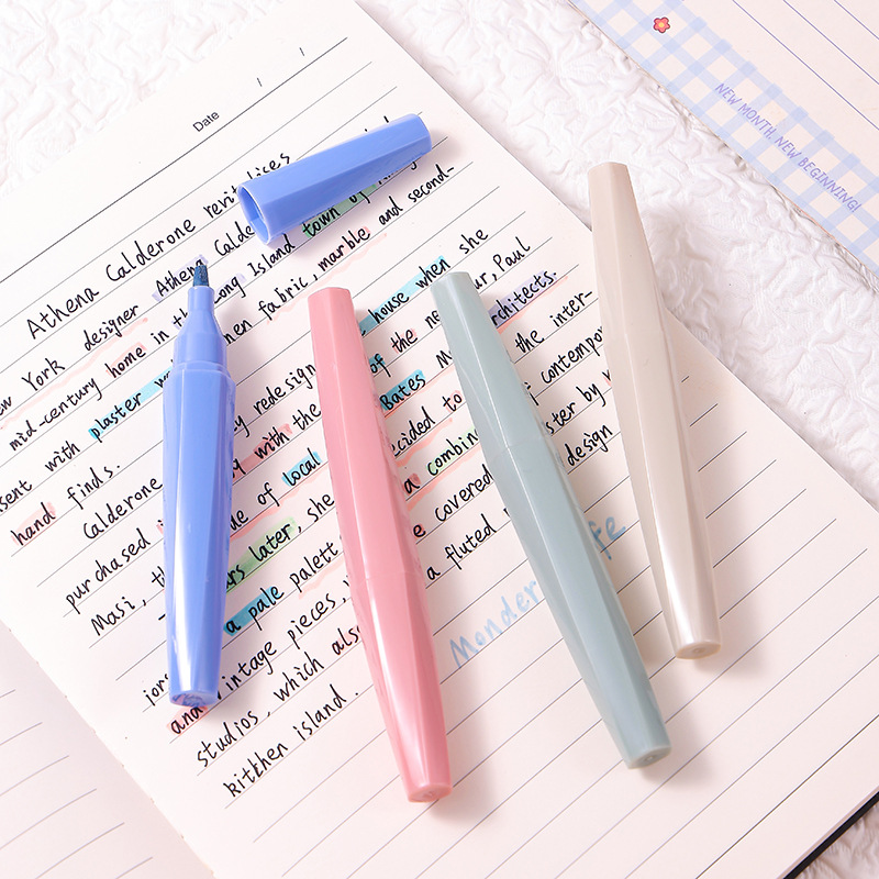 Resaltador de dopamina de color caramelo, resaltador de lápiz labial creativo, marcador de aula para estudiantes, bolígrafo de mano de color al por mayor