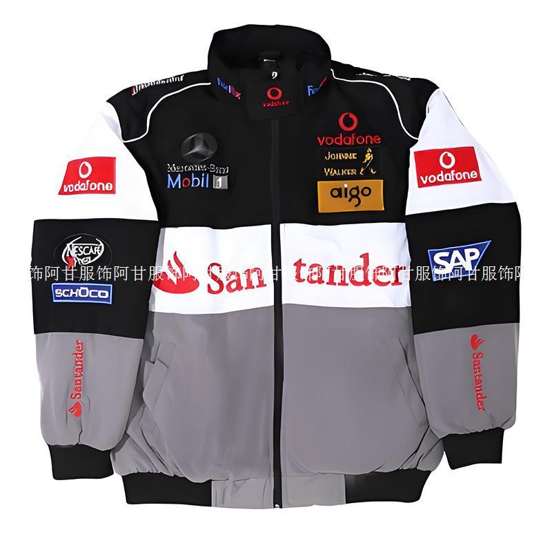 F1 Racing Suit Jacket American Motorcycle Casual Jacket Windbreaker Motorcycle Cycling Suit Embroidered Retro Men's and Women's Spring