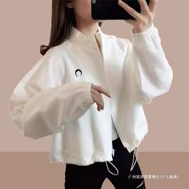 春秋装女士短外套新款短款小个子冲锋衣洋气休闲夹克上衣女装群木