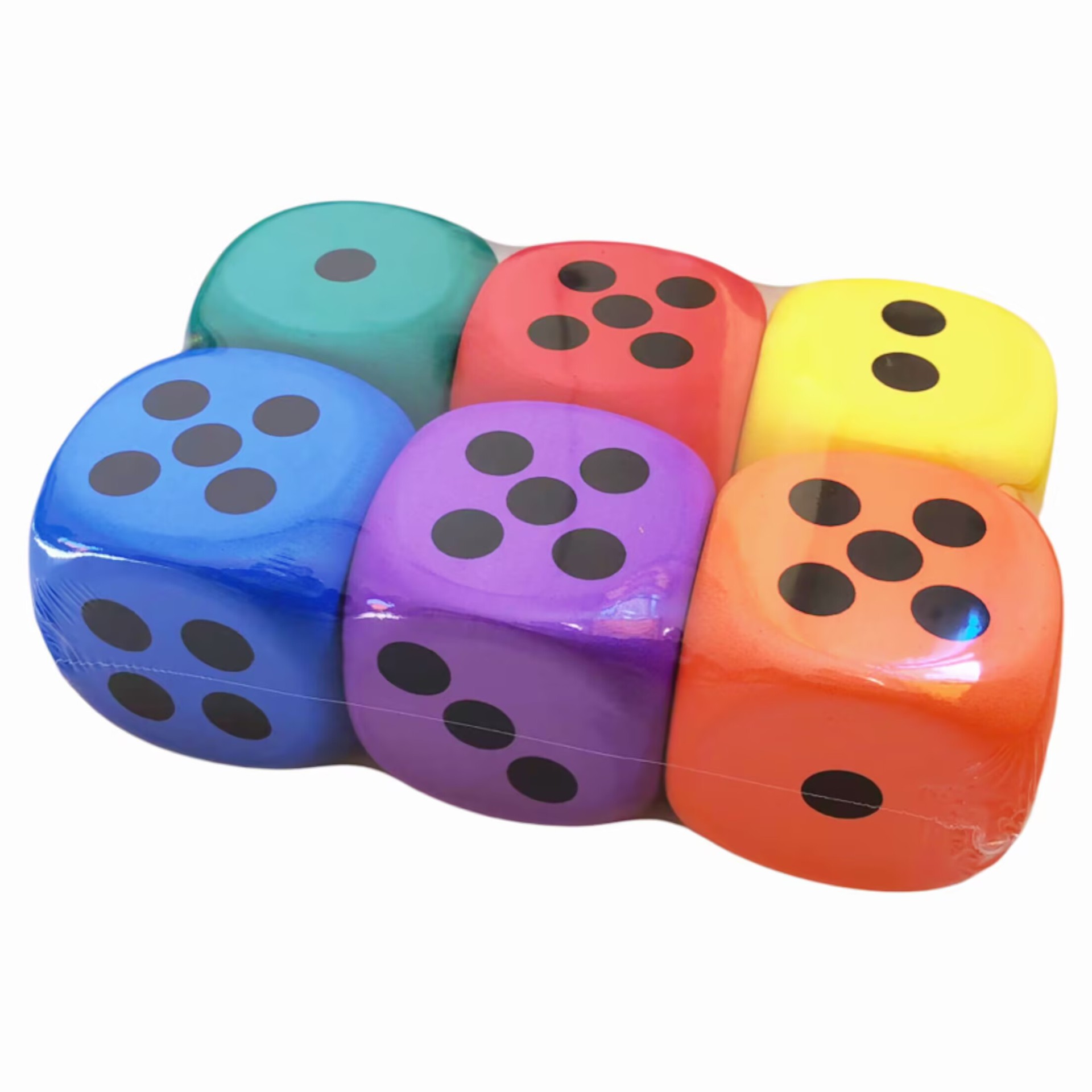 Spot Wholesale 3.7cm6.3 and 8Cmeva Foam Printing Point Dice Teaching Aids Kidsren's Toys Dice Bar