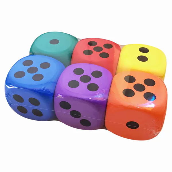 Spot Wholesale 3.7cm6.3 and 8Cmeva Foam Printing Point Dice Teaching Aids Kidsren's Toys Dice Bar