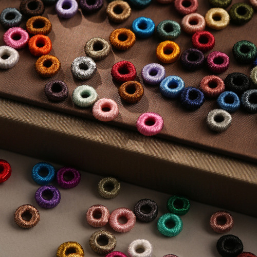 Dragon knot coil weaving DIY jewelry accessories hand-drawn hoop separated by beads coil 54 colors 1 pack inner diameter 2.0