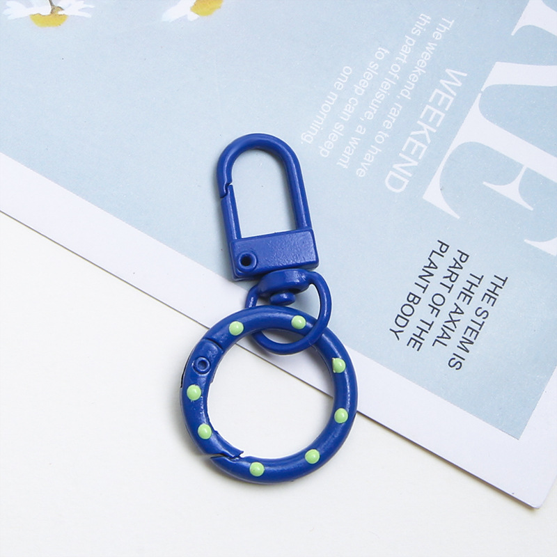 [Sapphire Blue] Door buckle + polka dot spring buckle