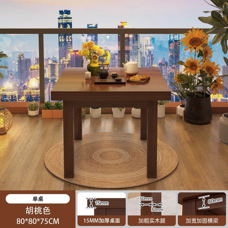 Mesa de té pequeño balcón doméstico nueva mesa de té china núcleo de madera sólida sala de estar mesa de té silla combinación de mesa de té de oficina