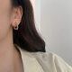 Personalized drop earrings niche design just earrings women's French retro simple all-match New C- shaped fashion earrings
