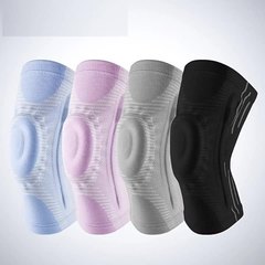 Winter and Autumn Exercise Pressure Silicone Breathable Knee Support Outdoor Hiking Running Basketball Cycling Knitted Meniscus Support Knee Guard