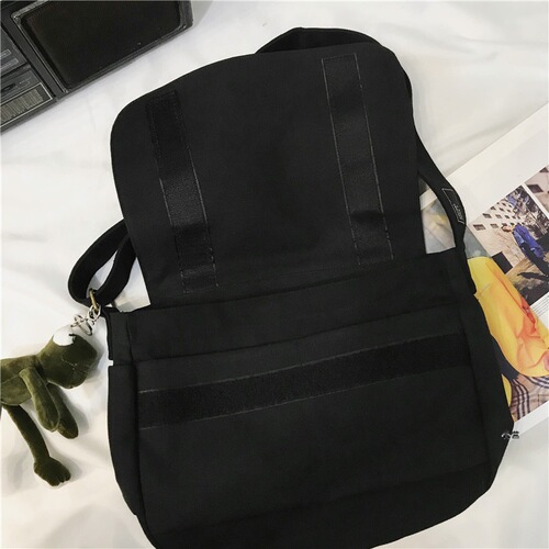 Canvas crossbody bag for men, students, trendy for women, Instagram-style, hip-hop, Japanese casual wear, small crossbody bag, shoulder bag