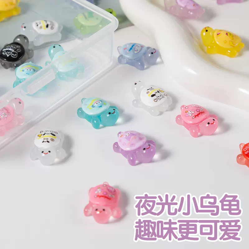 爆款小乌龟创意可爱夜光迷你乌龟摆件荧光海龟夜光乌龟全红婵同款