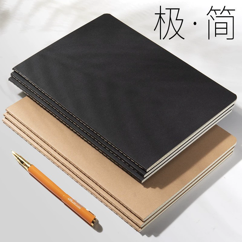 Notebook copybook, student exercise book A5/A4/B5, 36 sheets, leather or black card cover