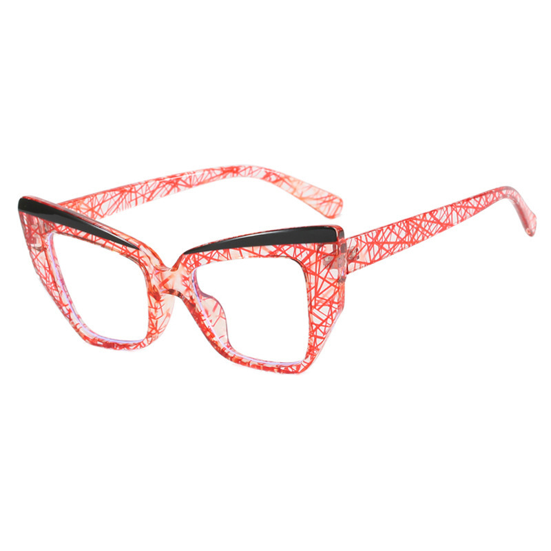 Nuevas gafas anti-luz azul de moda de ojo de gato de color en contraste TR