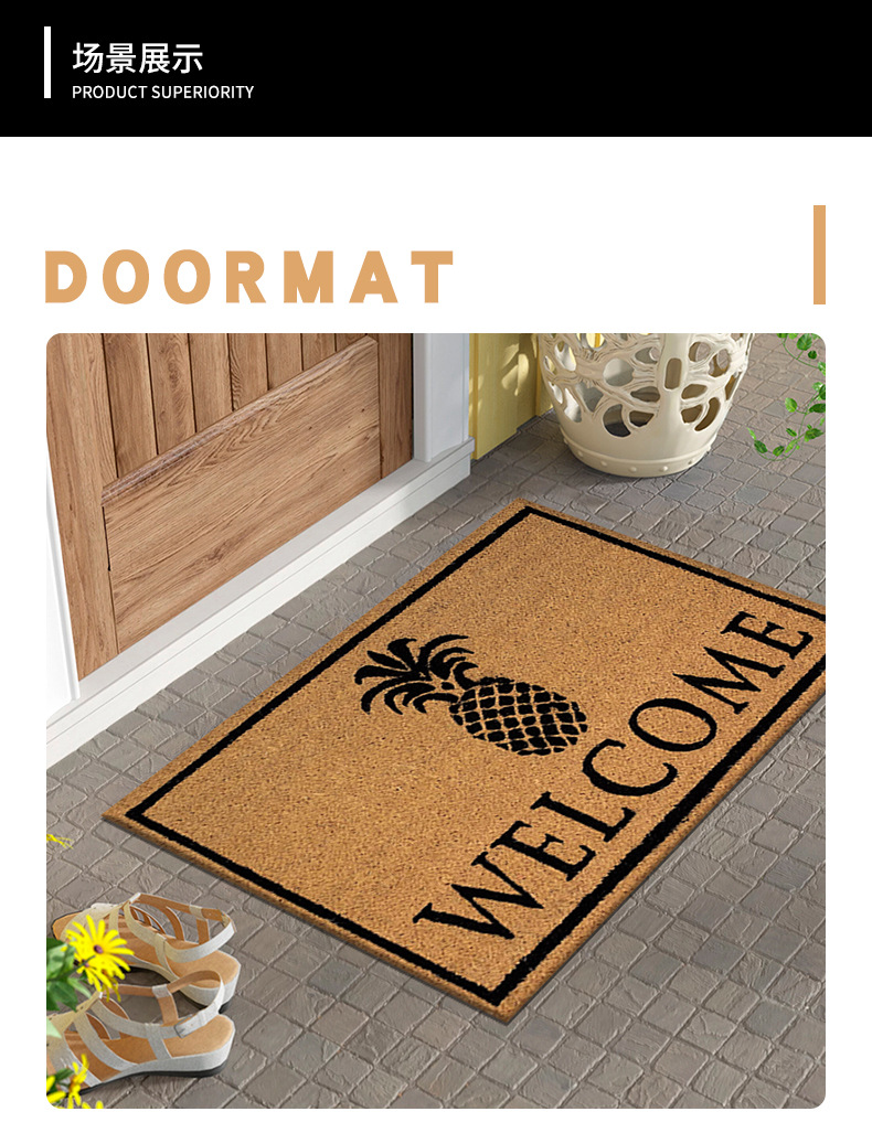 Cross-Border Entrance Door Mats Factory Wholesale Amazon Foyer Mats Welcome Series Stain-Resistant Mats Amazon