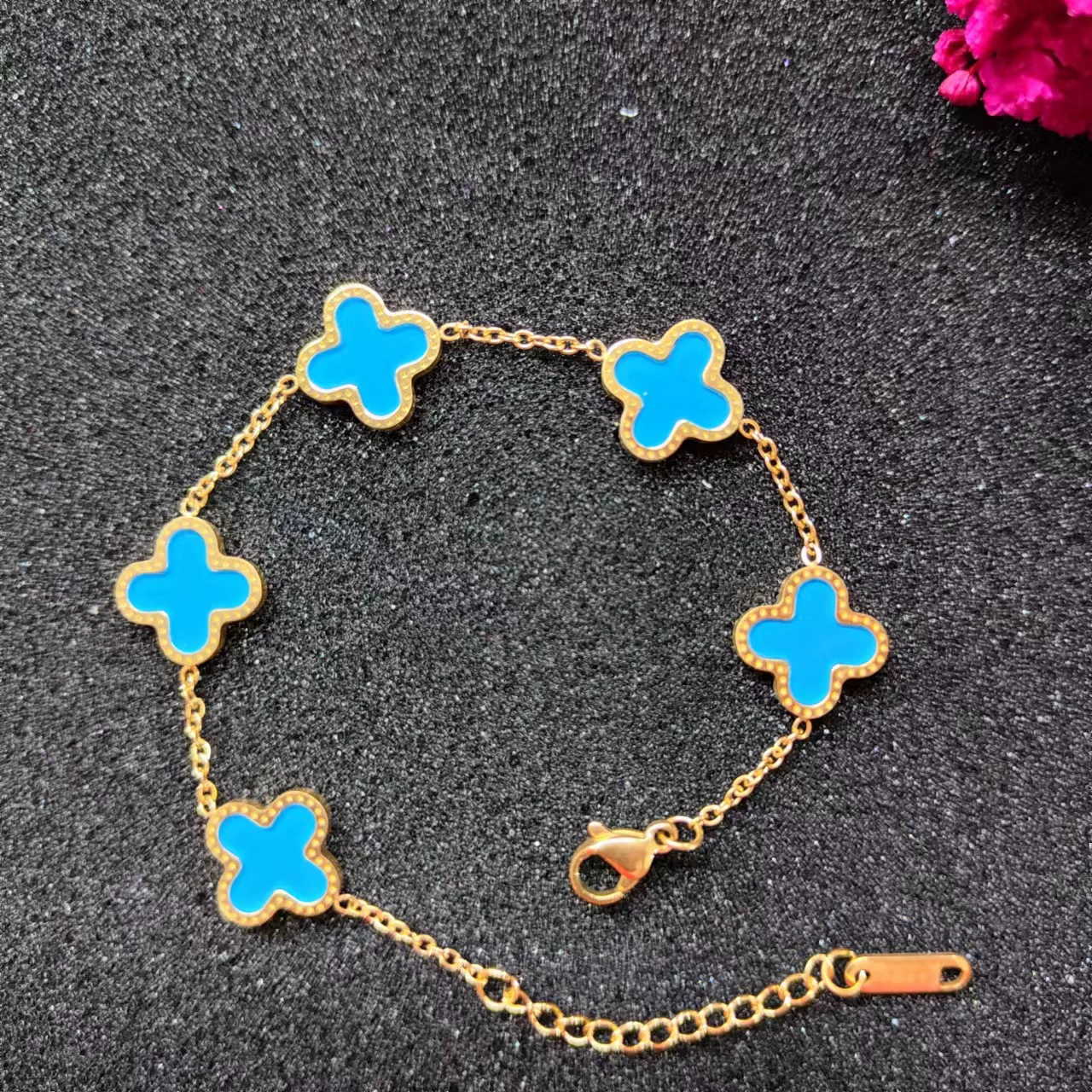 Ювелирное изделие Fashion Four-Leaf Clover браслет, из нержавеющей стали и варианты 18K, разнообразие цветов, не тускнеют