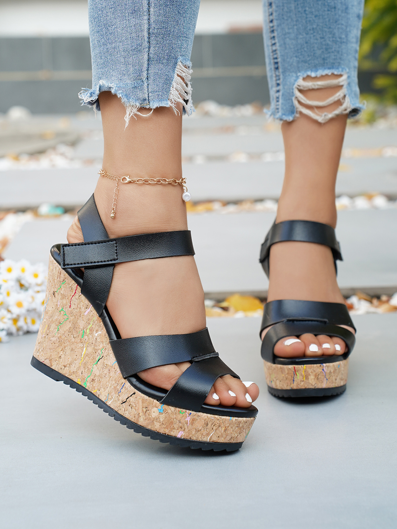 Plus Size Wedge Sandals For Women Summer Roman Style Platform_voghion.com