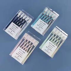 Japanese ultra-fine soft bristle toothbrush, extra soft for women, MACARON-style Japanese, with protective cover, household adult set of 10 pieces