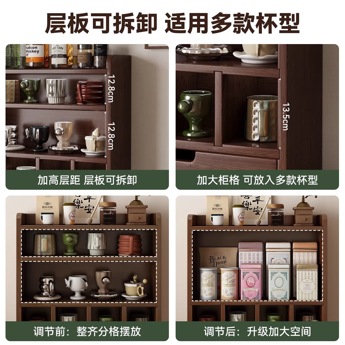 Estantes de madera sólida estantes de escritorio estantes de almacenamiento estilo medieval dormitorio contra la pared caja de almacenamiento de cosméticos gabinete de exhibición gabinete de almacenamiento