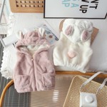 2025冬季新款韩版超洋气女童加绒马甲可爱女宝宝毛毛衣背心外穿衣