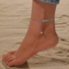 Pendant from pearl, airplane, metal marine beach ankle bracelet, simple and elegant design